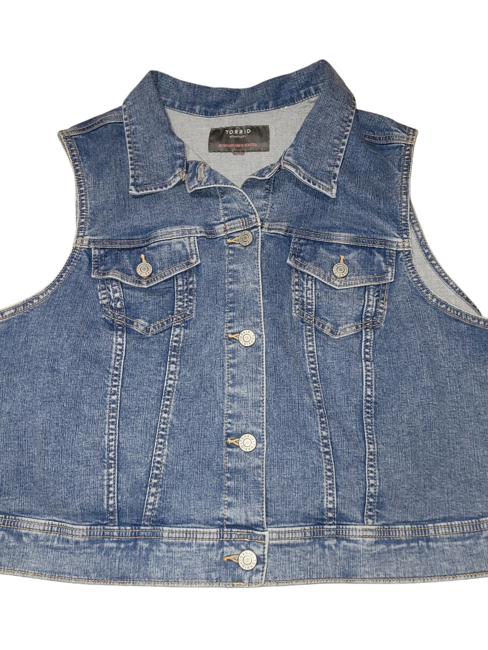 Torrid Women's Denim Vest in Medium Blue